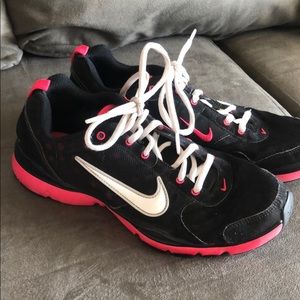 Black with pink Nike Athletic Shoes